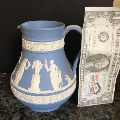 Wedgwood Blue Jasperware Pitcher