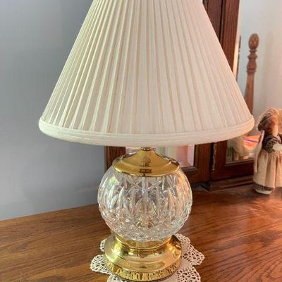 Small Waterford Crystal Dresser Lamp