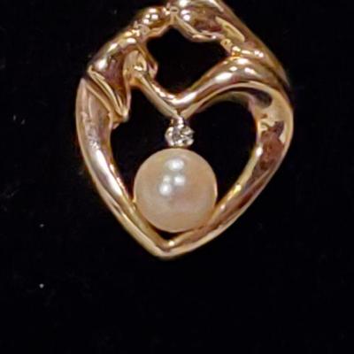 Mother and Child Gold Chain, 10kt, 3.04g gross 