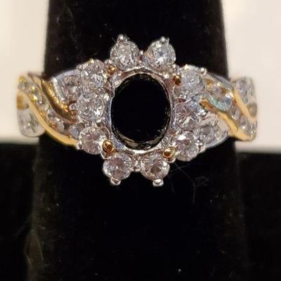 Sparkling Sterling Silver Ring, 4.78g gross
