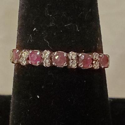 Sterling Silver Ring with Spinel Stones