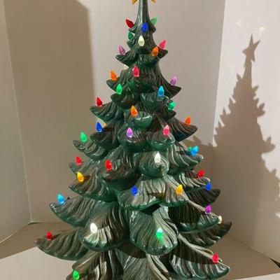 GIGANTIC Vintage MUSICAL Ceramic Christmas Tree
