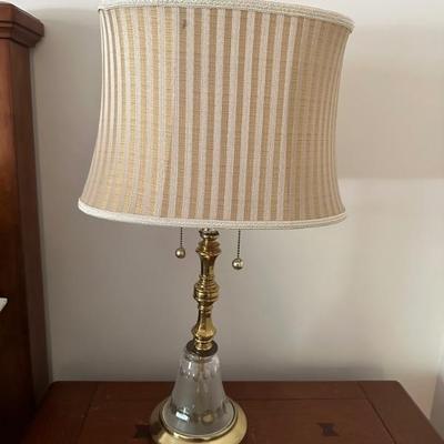 Crystal and Brass Antique 
Lamp with double pulls