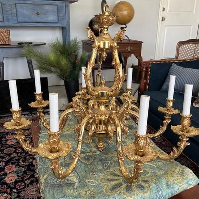 Large metal chandelier-new in crate