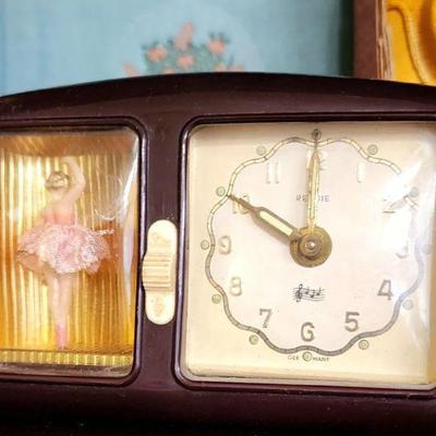 Vintage Bakelite Musical Alarm Clock | Rensie | Dancing Ballerina