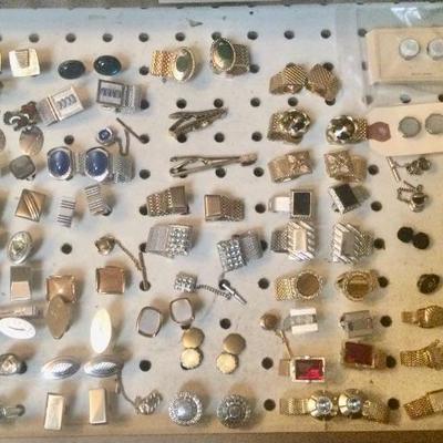 Large vintage cuff link collection