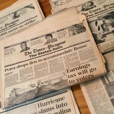 Vintage news papers from 1984