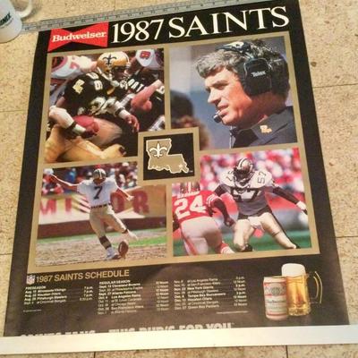 Vintage 1987 Saints poster