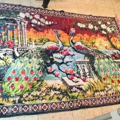 Tapestry with peacock