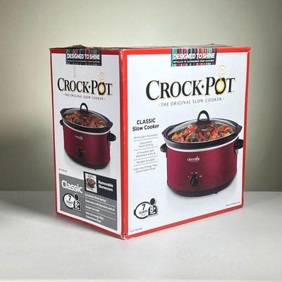 CROCKPOT CLASSIC | Brand new in box 7-quart oval original slow cooker. 3 settings; low, high, & warm. - l. 14.5 x w. 9.25 x h. 14.5 in
