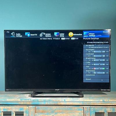SHARP AQUOS 42” TV | Model No. LC-43LE653U, Wi Fi Certified, Dolby Digital Plus; with HDMI connections, remote included. - l. 38 x h....