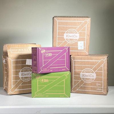 (6PC) UNOPENED KIWICO CRATES | Children's at-home science activities, includes: Atlas crate China, secret agent crate, Queen of Physics...