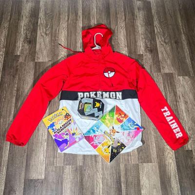 MIXED POKÉMON LOT | Includes: XXS Pokémon trainer sweatshirt, Pokémon coloring book, Pokémon Alola Region Handbook, and large lot of...
