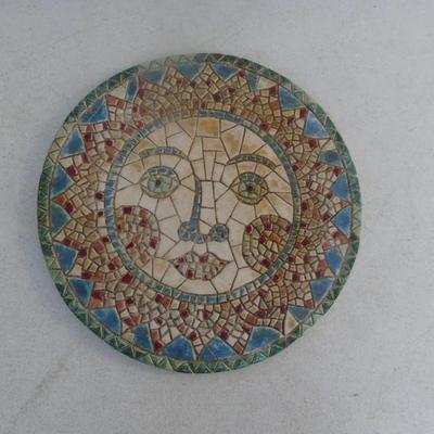 Vintage Mosaic Sun Disc Wall Hanging - 11Â½