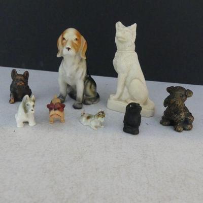 Vintage 1940s-1950s Animal Figures - 8 in All - Mostly Dogs