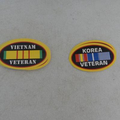 Korean & Vietnam War Veteran Stickers