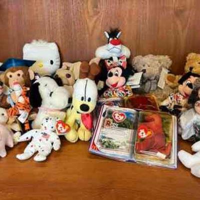 MMS077- Assorted Children Stuffed Toys - Japanese Minnie, Ty Beanie Babies & More