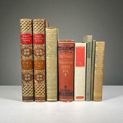 (8PC) [SIGNED] POETRY & THEATER BOOKS | A copy of King Arthur signed by the author, plus: The Works of Shakespeare, The Dramatic Works of...