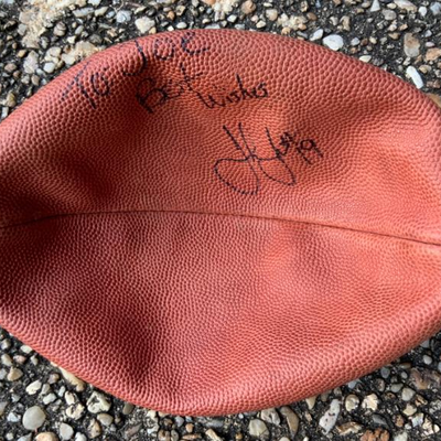 Autographed NFL football, John Jett #19. Won 2 Super Bowl rings with Cowboys