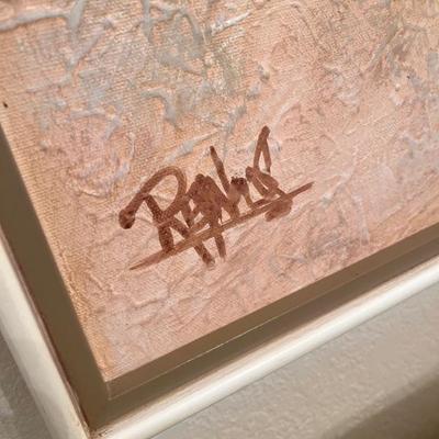 MCM Abstract Original Oil on Canvas Painting by Vanguard Studios California - Lee Reynolds c.1960s