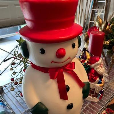 Giant Wax Snowman Candle