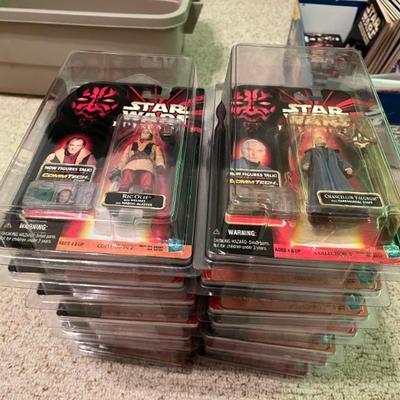 Stacks of Star Wars Carded Action Figures - New in package