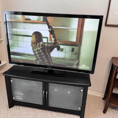 50-in Panasonic Plasma TV & Gusdorf TV Cabinet