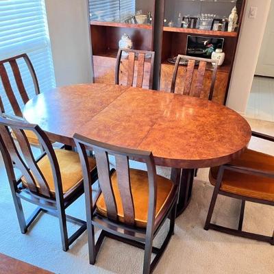 MCM Century Dining Table w/ Leaf & 6 Chairs