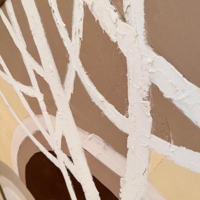 MCM Abstract Original Oil on Canvas Painting by Vanguard Studios California - Lee Reynolds c.1960s