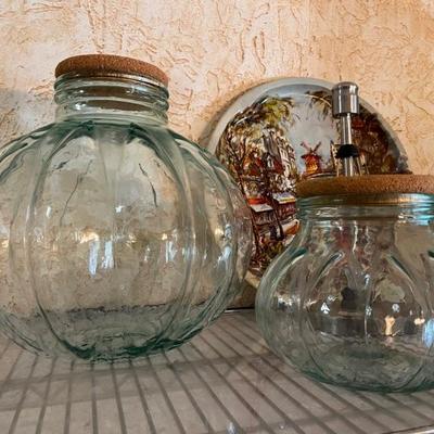 Clear Glass Pumpkin Pasta Jars
