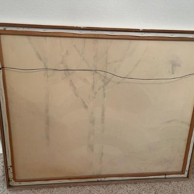 MCM Abstract Original Oil on Canvas Painting by Vanguard Studios California - Lee Reynolds c.1960s