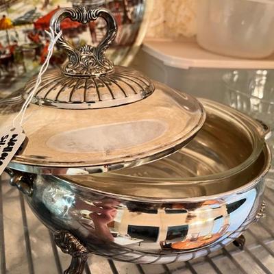 Wallace Silverplate w/ Pyrex Casserole Dish