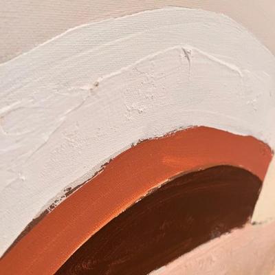 MCM Abstract Original Oil on Canvas Painting by Vanguard Studios California - Lee Reynolds c.1960s