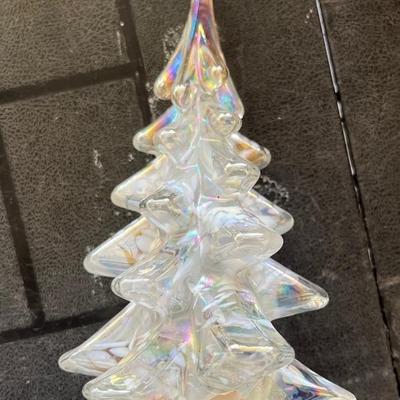 Iridescent Glass Christmas Tree