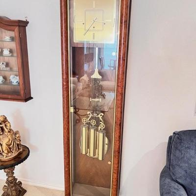 Vintage 80s Sligh Contemporary Trend Grandfather Clock