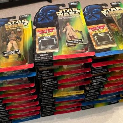 Stacks of Star Wars Carded Action Figures - New in package