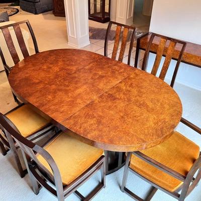 MCM Century Dining Table w/ Leaf & 6 Chairs