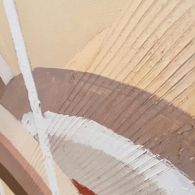 MCM Abstract Original Oil on Canvas Painting by Vanguard Studios California - Lee Reynolds c.1960s