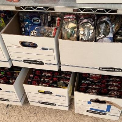 Boxes full of Star Wars Carded Action Figures - New in package