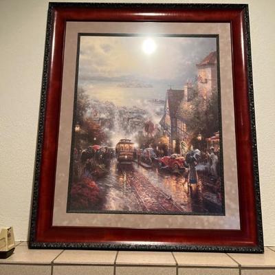 Thomas Kinkade "Hyde Street and the Bay, San Francisco with COA signed