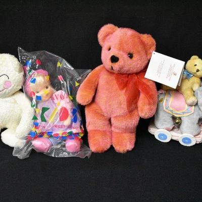 Bear Lot + Vintage Sealed Avon Doll