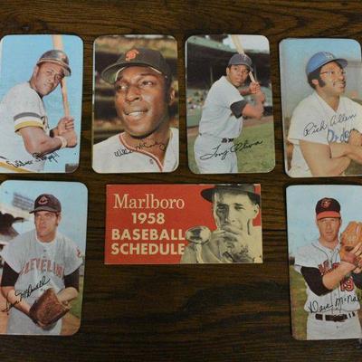 1958 Marlboro BB Schedule & Super-Size Cards