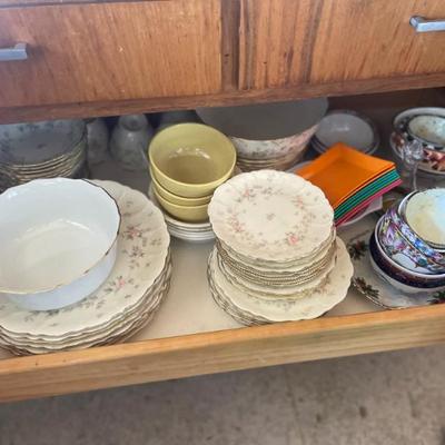 Lots of vintage dishes & china sets...