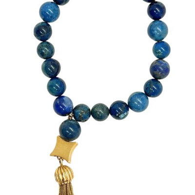 #59 • 18K Gold & Lapis Lazuli Beaded Bracelet
