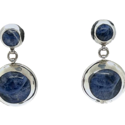 #72 â€¢ Sterling Silver & Lapis Lazuli Earrings from Mexico
