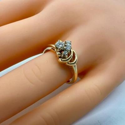 #35 â€¢ 14K Yellow Gold Diamond Ring w/ Five Stones - Size 9.25

