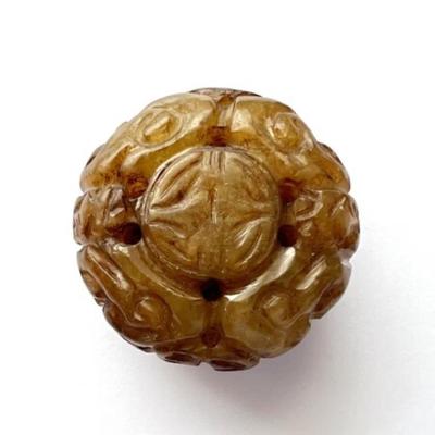 #130 â€¢ Antique Asian Hand-Carved Jade Pendant Bead
