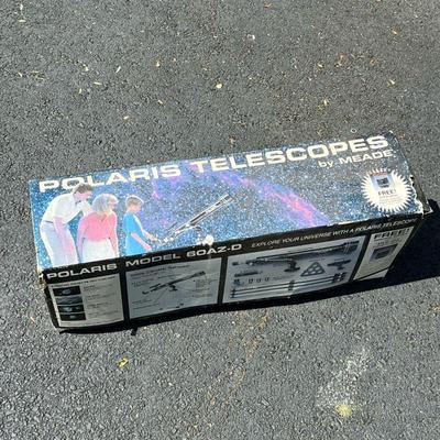 POLARIS TELESCOPE | Vintage Polaris Telescope by Meade; model 60AZ-D; in original box with original plastic wrap packaging mostly...