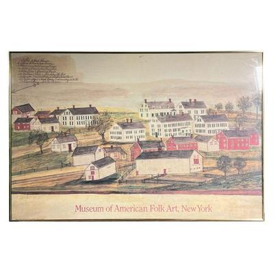 MUSEUM OF AMERICAN FOLK ART POSTER | Famed Poster of the Museum. - l. 36 x h. 24 in
