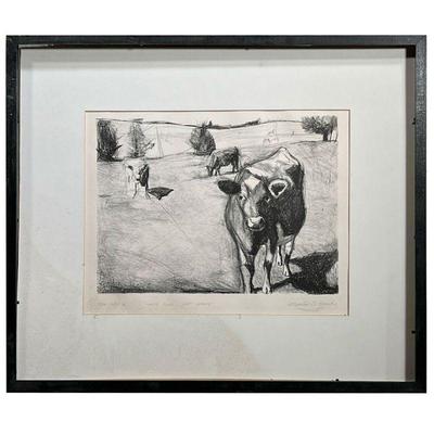 MONICA CHURCH ENGRAVING | Pencil signed lower right - subject 15 x 11 in. - w. 25.5 x h. 21 in (frame)
